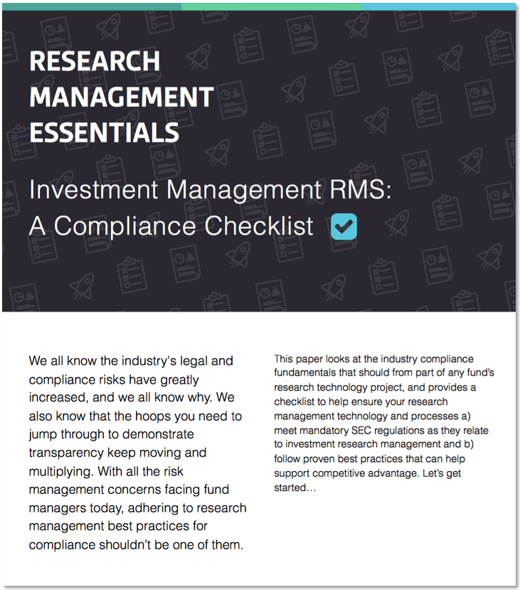 Compliance Checklist Front cover Screen Shot 